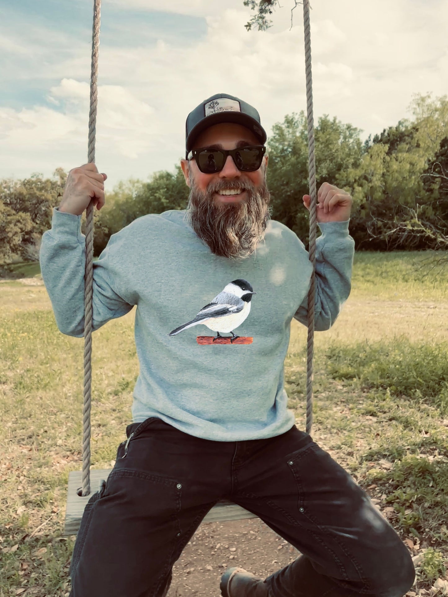 Black-Capped Chickadee Sweatshirt: Hanwell