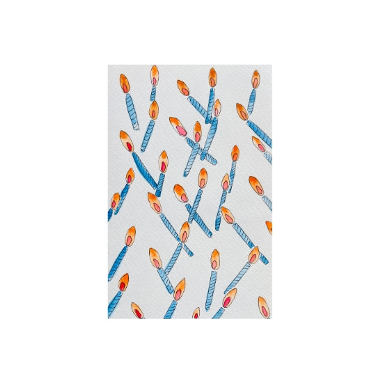 Custom Birthday Card · Candles · Watercolour