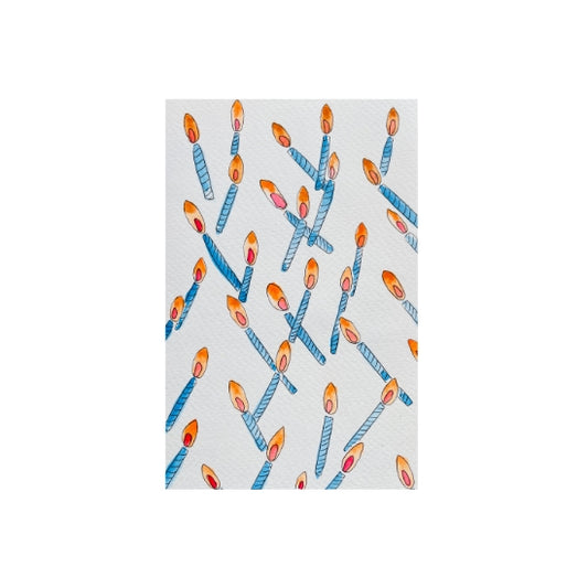 Custom Birthday Card · Candles · Watercolour