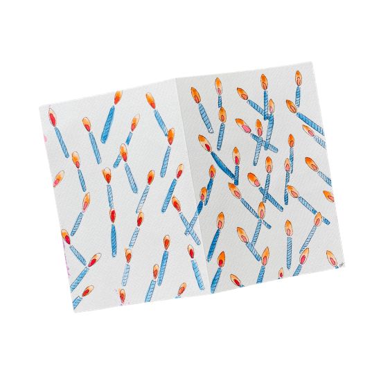 Custom Birthday Card · Candles · Watercolour