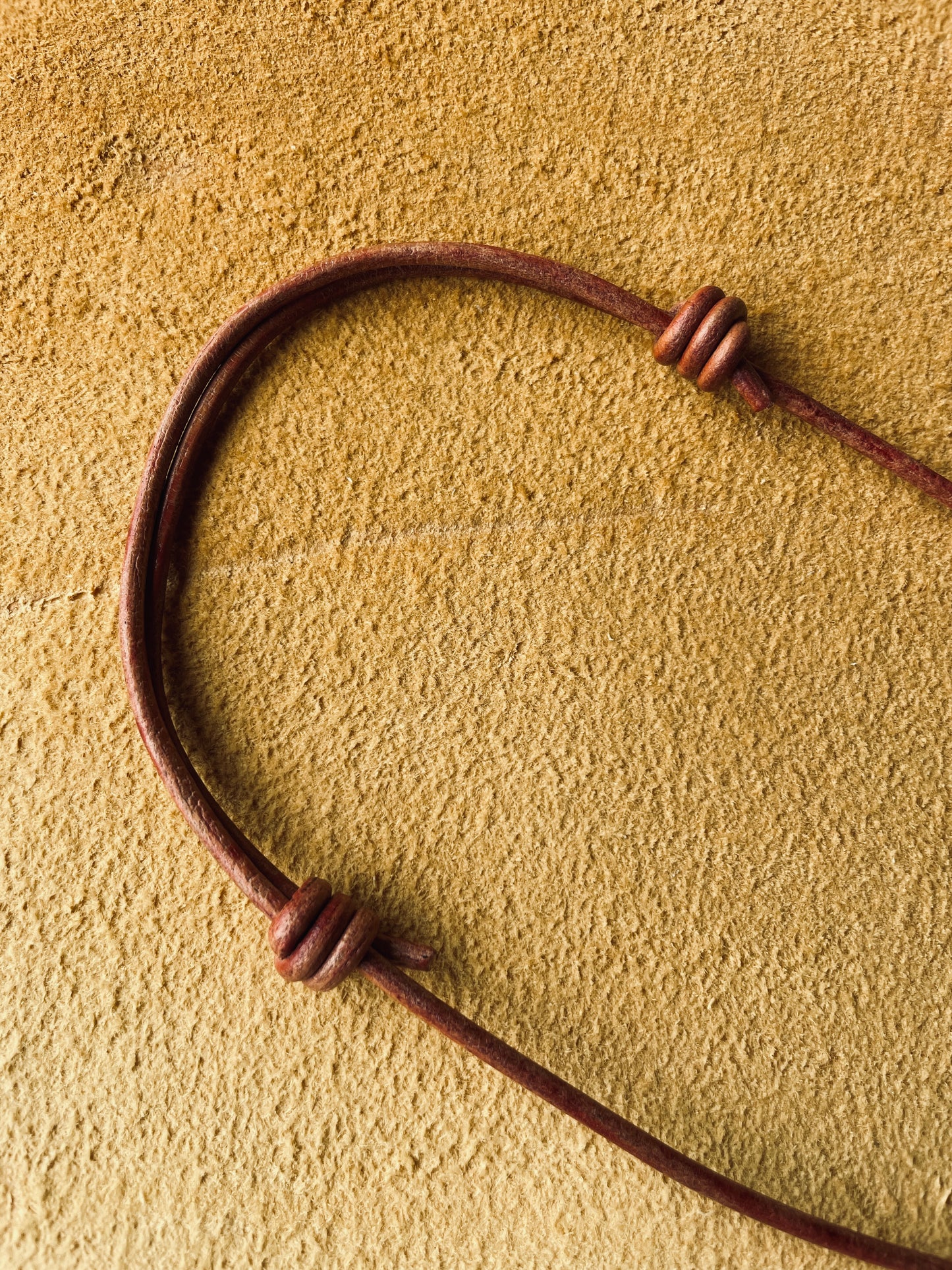 Ring Keeper · Leather (3mm) · Distressed Umber  · Carabiner (sm) · Black