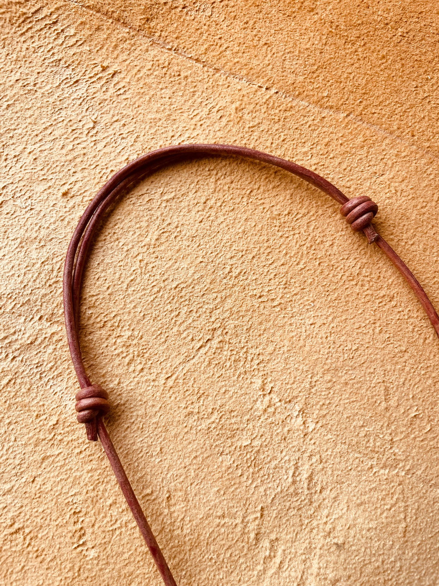 Ring Keeper · Leather (3mm) · Distressed Umber  · Carabiner (sm) · Silver