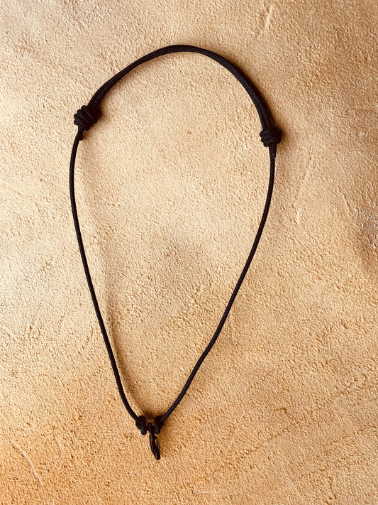Ring Keeper · Paracord (3mm) · Black  · Carabiner (sm) · Black