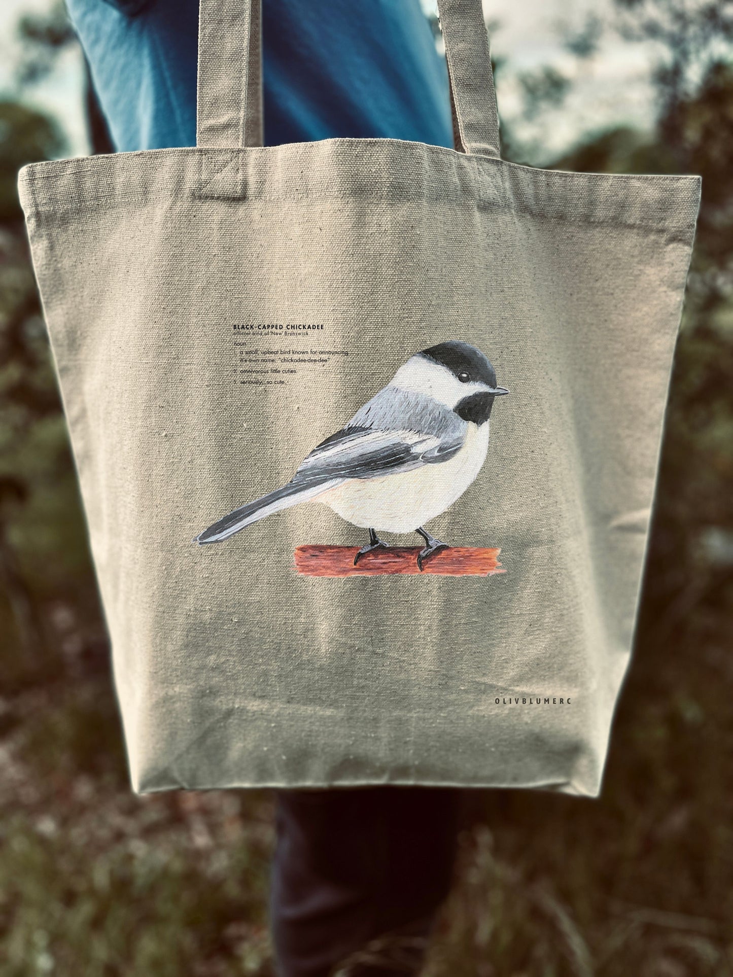 Black-Capped Chickadee Tote: Hanwell