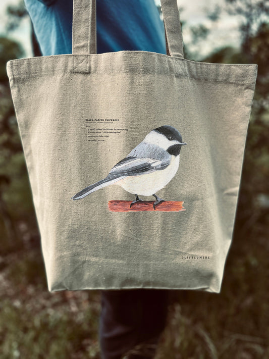 Black-Capped Chickadee Tote: Hanwell