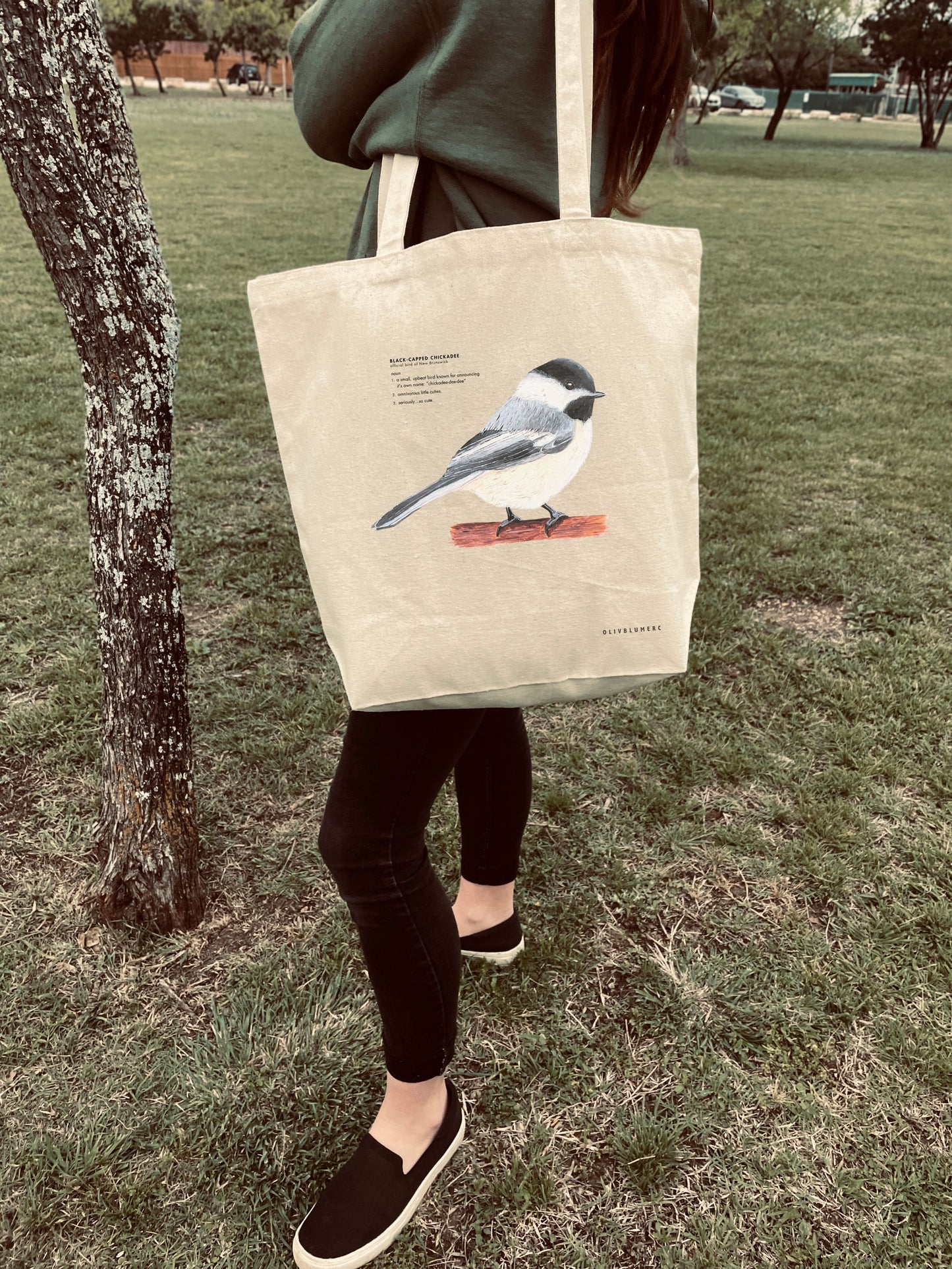 Black-Capped Chickadee Tote: Hanwell