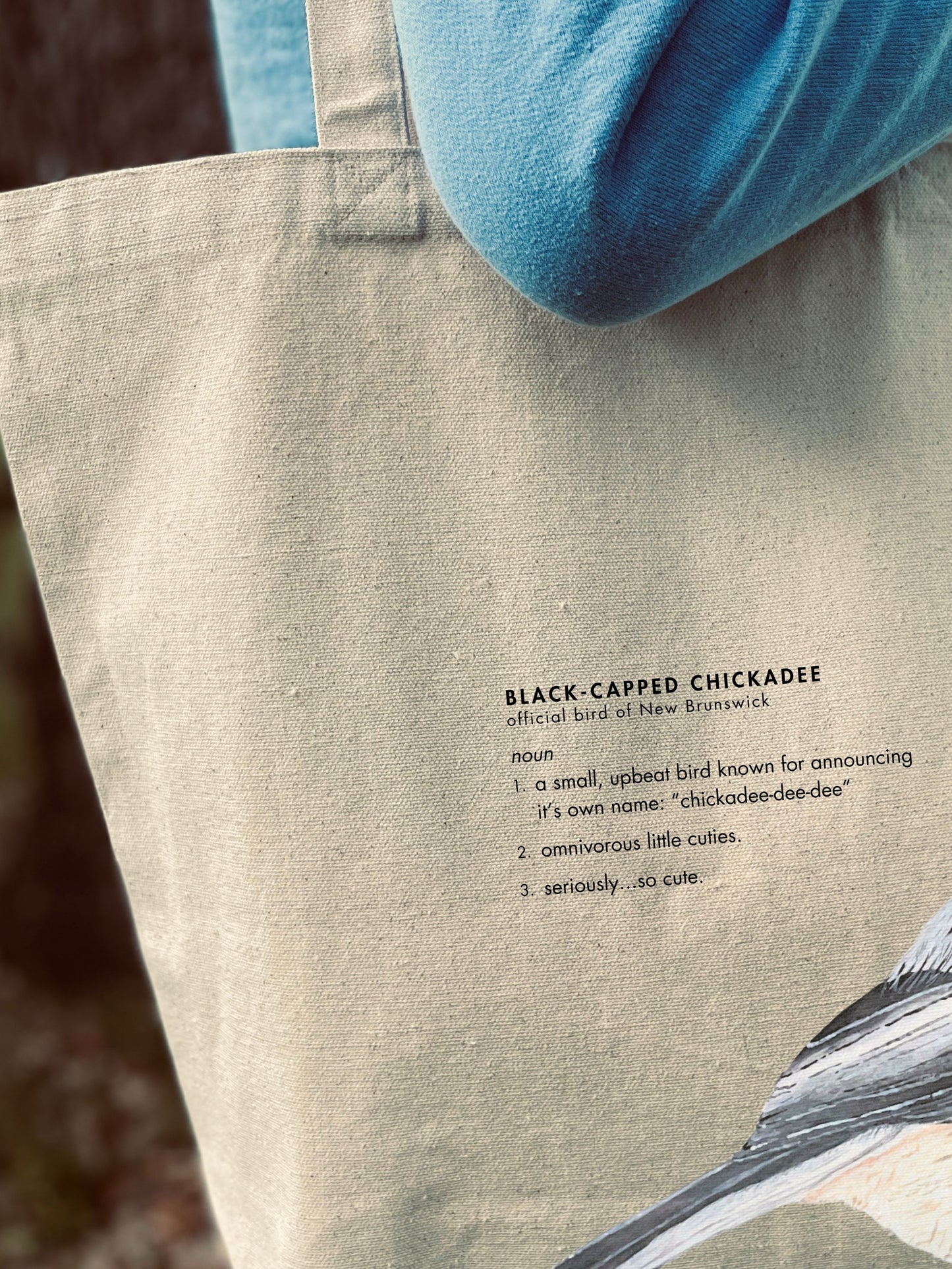 Black-Capped Chickadee Tote: Hanwell